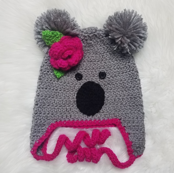 Handmade Other - 🐨🌹 Handmade Crochet Koala Hat Sz Toddler